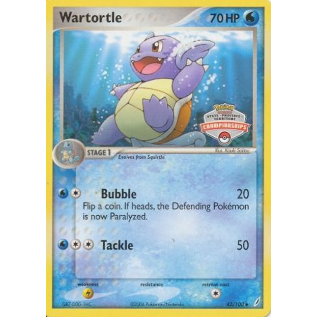 Wartortle (42/100) (States Championship Promo) [EX: Crystal Guardians]