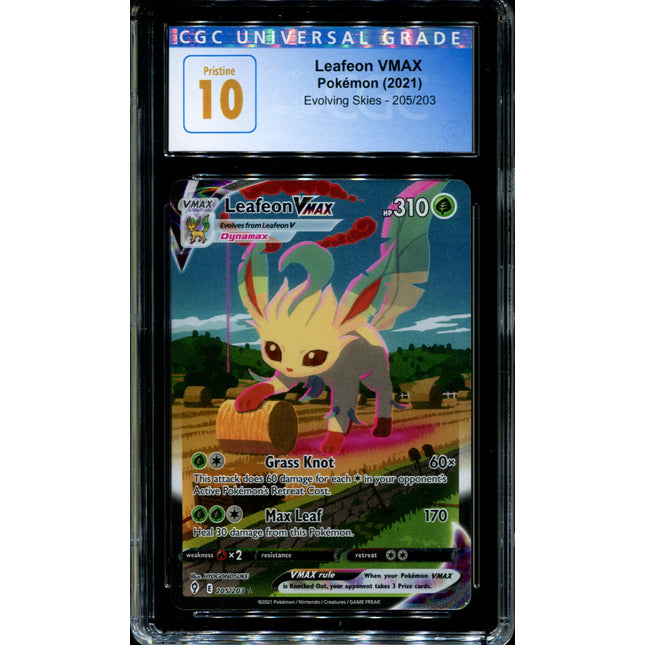 Leafeon VMAX - 205/203 - CGC 10 - Evolving Skies - Alternate Art - Pokemon - 92235