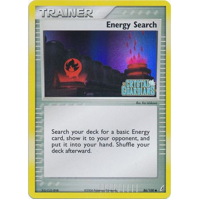 Energy Search (86/100) (Stamped) [EX: Crystal Guardians]
