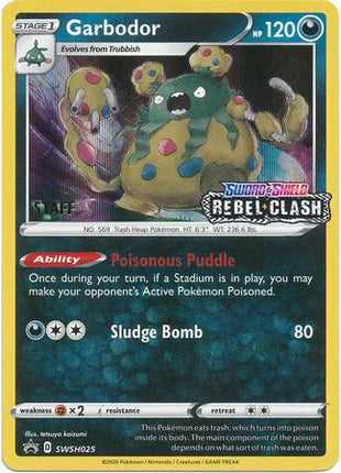 Garbodor (Staff Prerelease Promo) (SWSH025) [Sword & Shield: Black Star Promos]