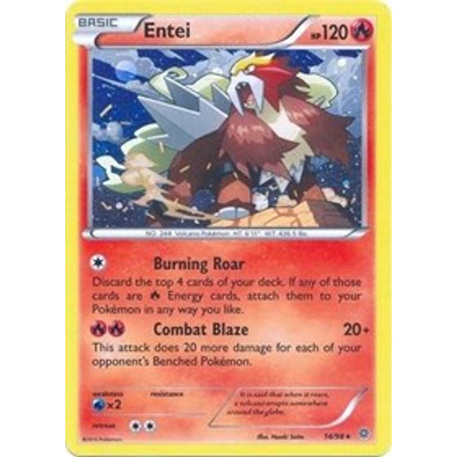 Entei (14/98) (Cosmos Holo) (Blister Exclusive) [XY: Ancient Origins]