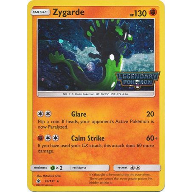 Zygarde (72/131) (Cosmos Holo) [Sun & Moon: Forbidden Light]