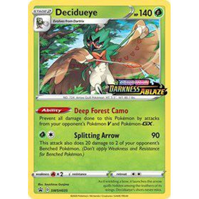 Decidueye (Prerelease Promo) (SWSH035) [Sword & Shield: Black Star Promos]