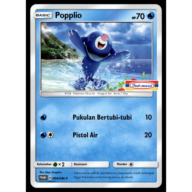 Popplio - 004/SM-P - NM - Indonesian Indomaret - Promo - Pokemon - B1-64