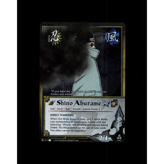 Shino Aburame - 511 - NM - 1st Edition - Foil - Naruto CCG - D4-159