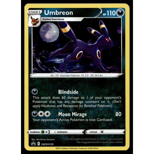 Umbreon - SWSH129 - NM - Cosmos Holo - Promo - Pokemon - A9-22