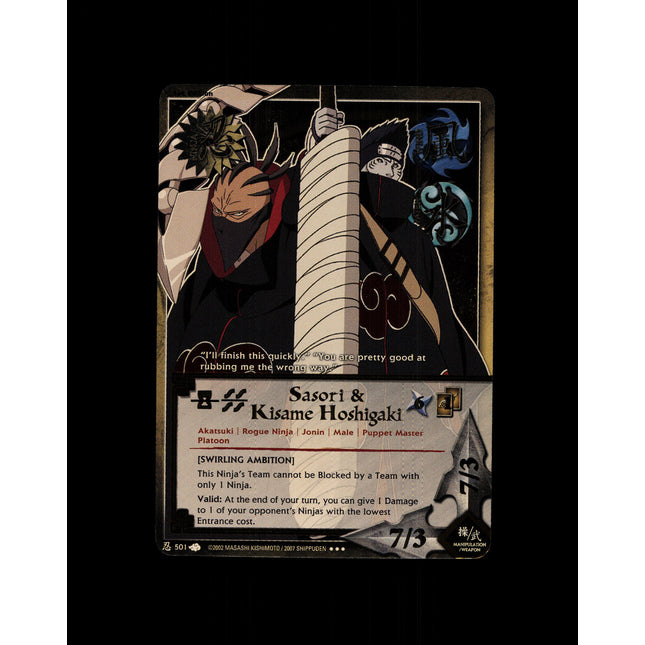 Sasori & Kisame Hoshigaki - 501 - NM - 1st Edition - Foil - Naruto CCG - D4-156