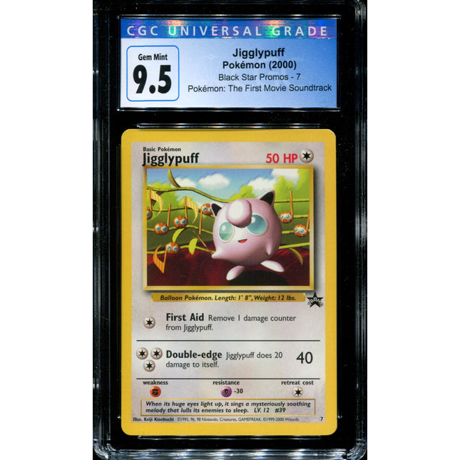 Jigglypuff - 7 - CGC 9.5 - Black Star Promo - First Movie Soundtrack - Pokemon - 54074