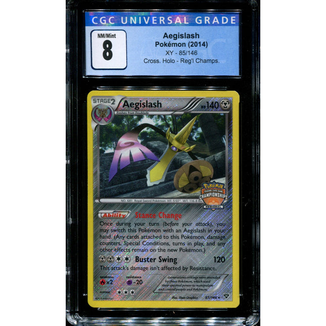 Aegislash - 85/146 - CGC 8 - XY - Cross. Holo Reg'l Champs. - Pokemon - 48330