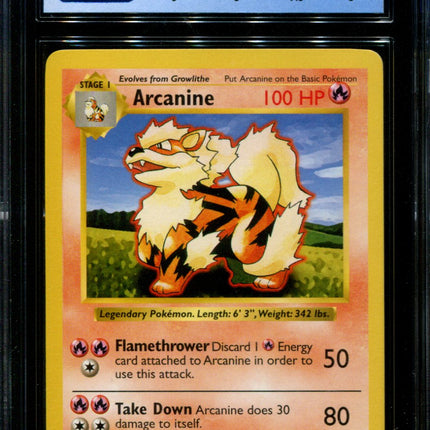 Arcanine - 23/102 - CGC 8 - Shadowless - Base Set - Pokemon - 36153