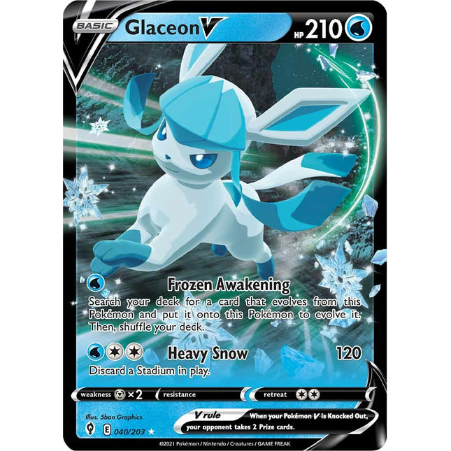 Glaceon V (040/203) [Sword & Shield: Evolving Skies]