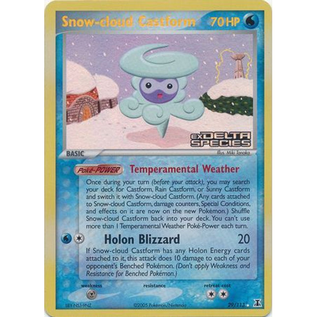 Snow-cloud Castform (29/113) (Stamped) [EX: Delta Species]