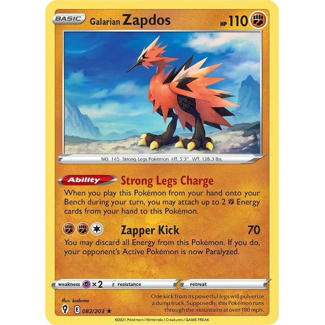Galarian Zapdos (082/203) [Sword & Shield: Evolving Skies]