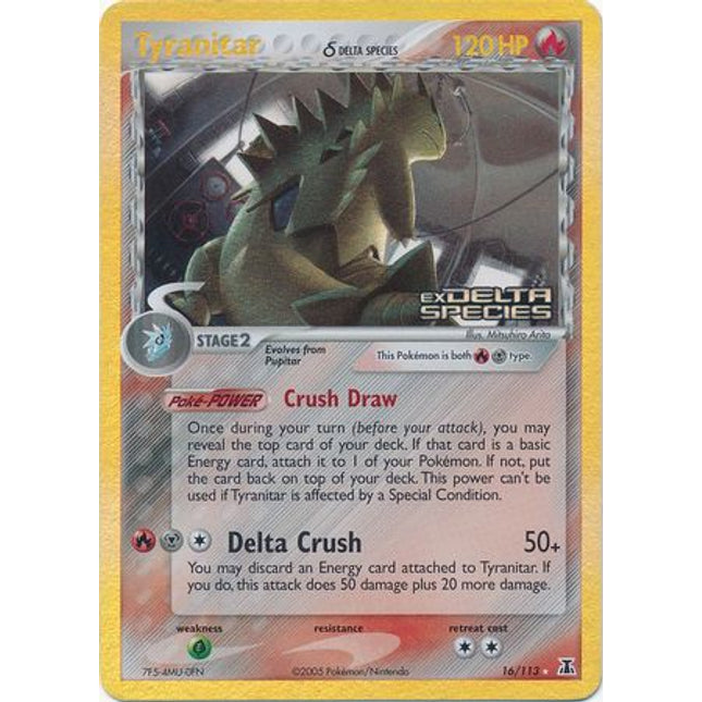 Tyranitar (16/113) (Delta Species) (Stamped) [EX: Delta Species]