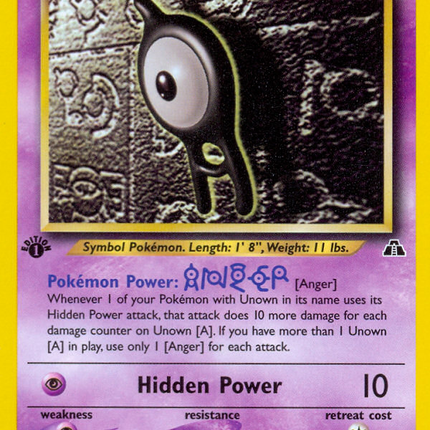 Unown [A] (33/75) [Neo Discovery 1st Edition]