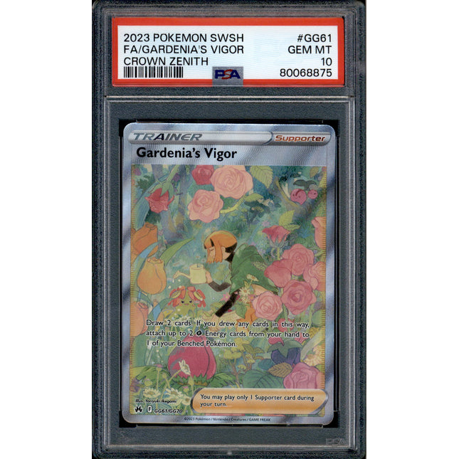 Gardenia's Vigor - GG61/GG70 - PSA 10 - Full Art - Crown Zenith - Pokemon - 68875