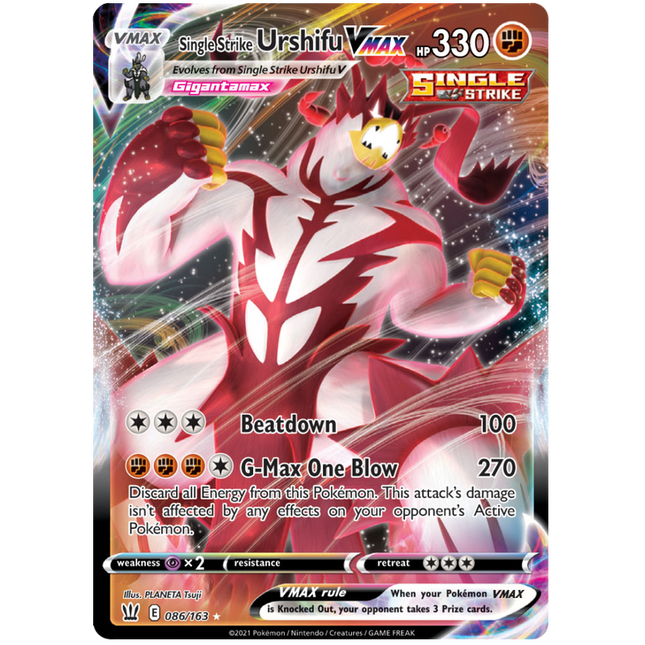 Single Strike Urshifu VMAX (086/163) (Jumbo Card) [Sword & Shield: Battle Styles]