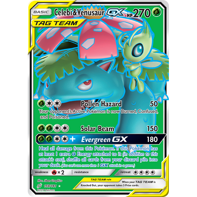 Celebi & Venusaur GX (159/181) [Sun & Moon: Team Up]