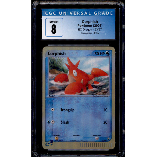 Corphish - 53/97 - CGC 8 - Dragon - Reverse Holo - Pokemon - 83025