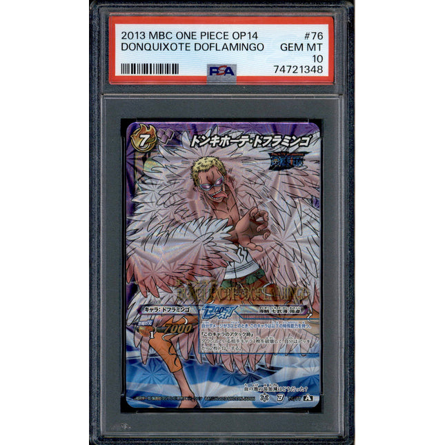 Donquixote Doflamingo - 76 - PSA 10 - Foil - Miracle Battle Carddass - One Piece - 21348