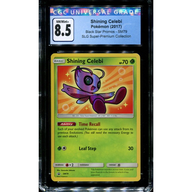 Shining Celebi - SM79 - CGC 8.5 - Black Star Promo - Shining Legends - Pokemon -  15142