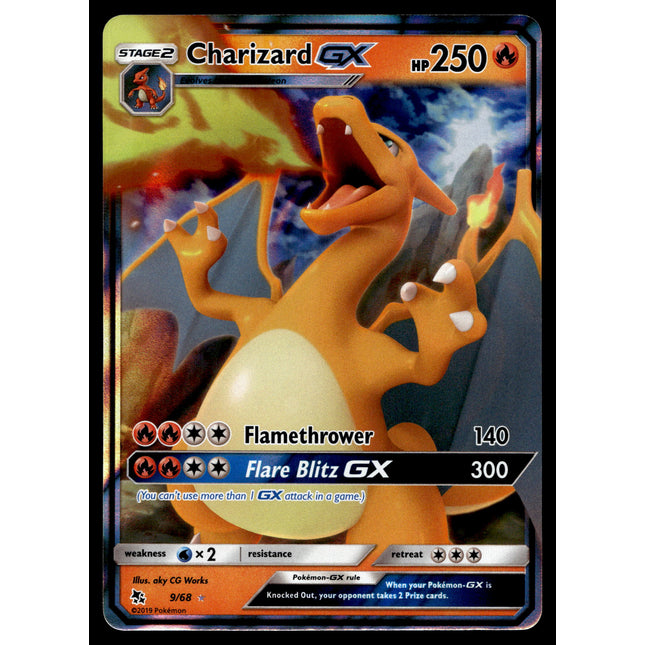 Charizard GX - 9/68 - NM - Ultra Rare - Hidden Fates - Pokemon - A9-96