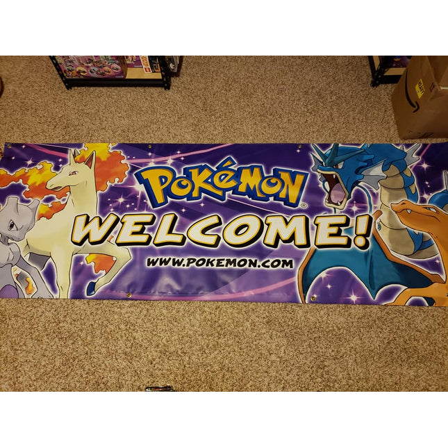 Charizard - Mewtwo - PokemonTarp Welcome Banner - Purple - 36"x118.5"