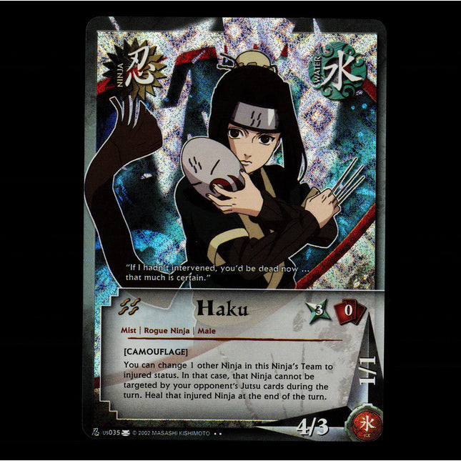 Haku - us035 - NM - Diamond Foil - Promo - Naruto CCG - E1-75