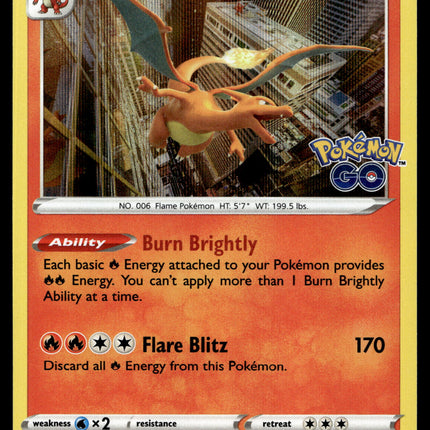 Charizard - 010/078 - NM - Holo - Pokemon Go - Pokemon - A9-25