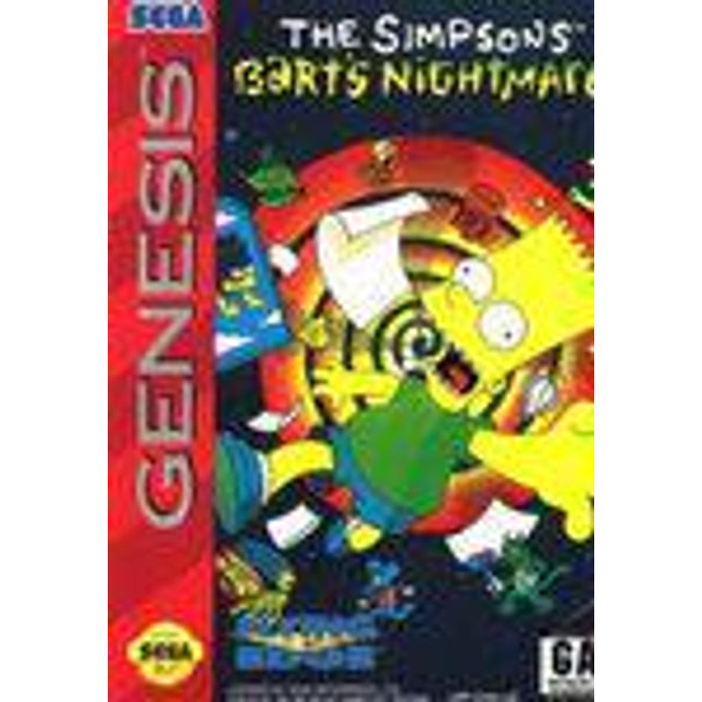 The Simpsons Bart's Nightmare - Sega Genesis