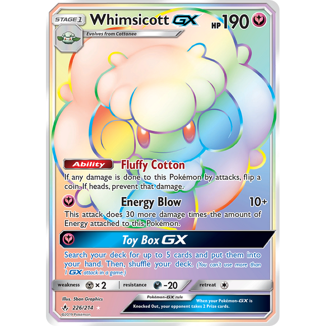 Whimsicott GX (226/214) [Sun & Moon: Unbroken Bonds]