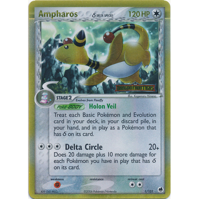 Ampharos (1/101) (Delta Species) (Stamped) [EX: Dragon Frontiers]