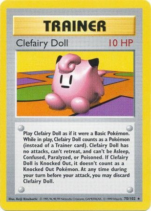 Clefairy Doll (70/102) [Base Set (Shadowless)]