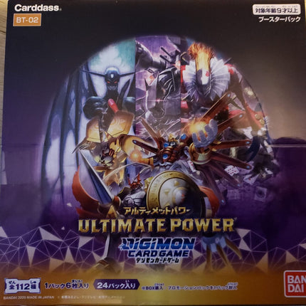 Digimon Card Game - Ultimate Power - BT-02 - Japanese - Sealed Box - 24 Packs