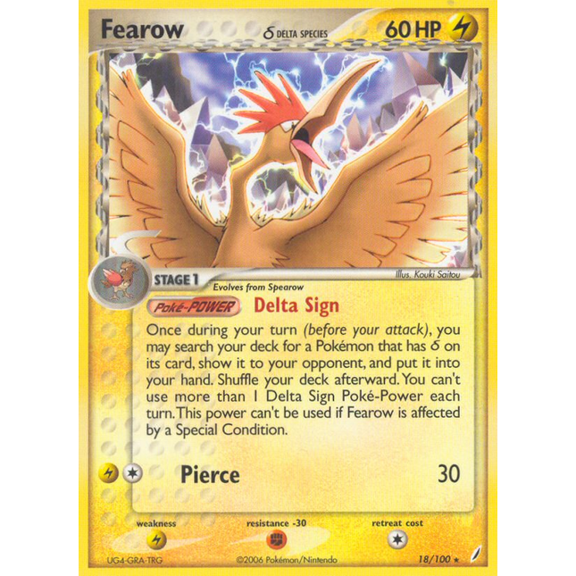 Fearow (18/100) (Delta Species) [EX: Crystal Guardians]