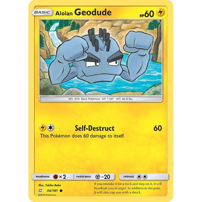 Alolan Geodude (34/181) [Sun & Moon: Team Up]