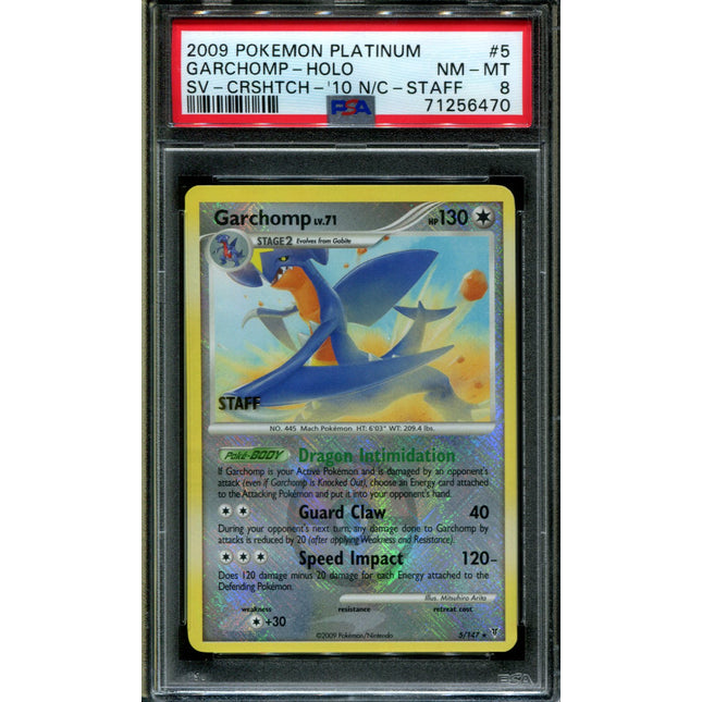 Garchomp - 5/147 - PSA 8 - 2009 Nationals Promo Staff - Platinum Supreme Victors - Pokemon - 56470