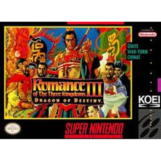 Romance of the Three Kingdoms III Dragon of Destiny - Super Nintendo