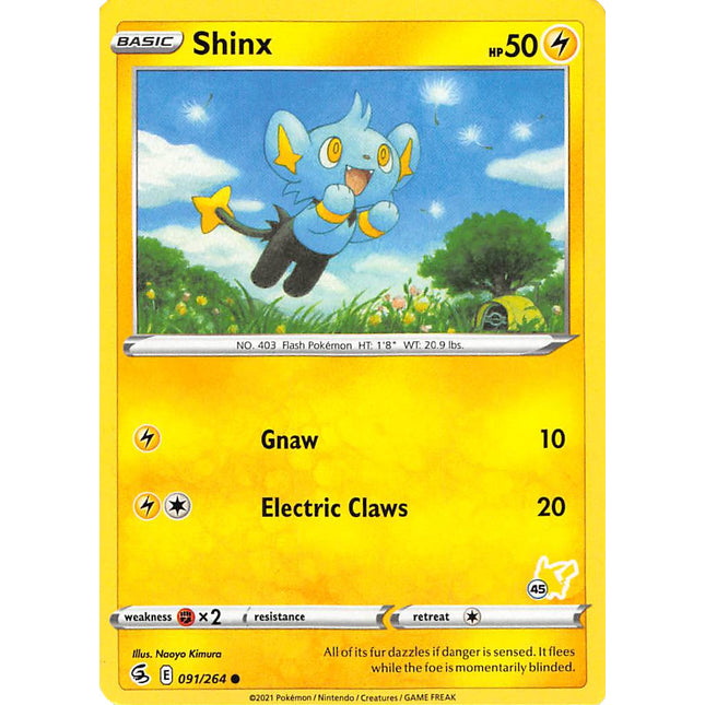 Shinx (091/264) (Pikachu Stamp #45) [Battle Academy 2022]