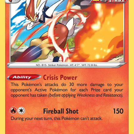 Cinderace (028/198) (Theme Deck Exclusive) [Sword & Shield: Chilling Reign]