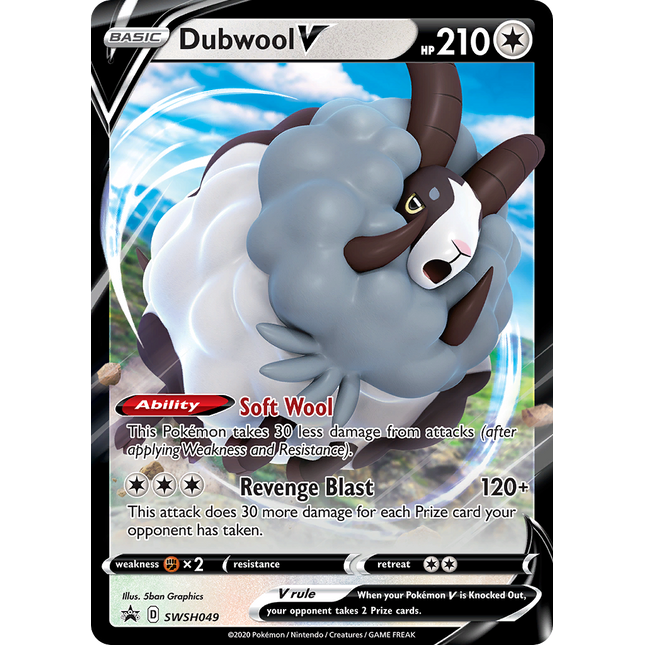 Dubwool V (SWSH049) (Jumbo Card) [Sword & Shield: Black Star Promos]
