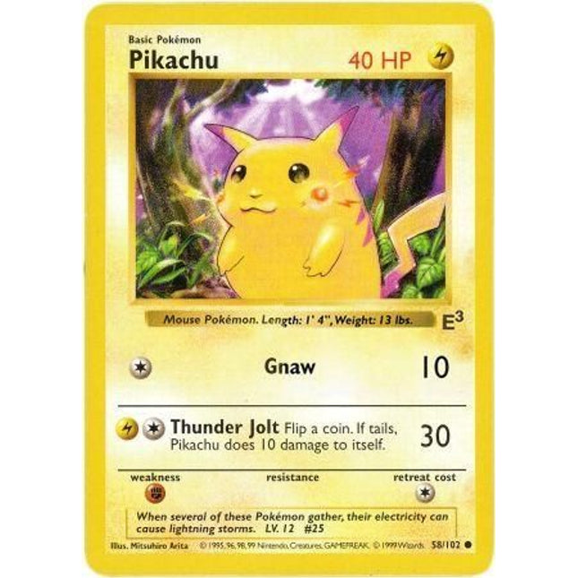 Pikachu (58/102) (E3 Stamped Promo with Red Cheeks) [Miscellaneous Cards & Products]