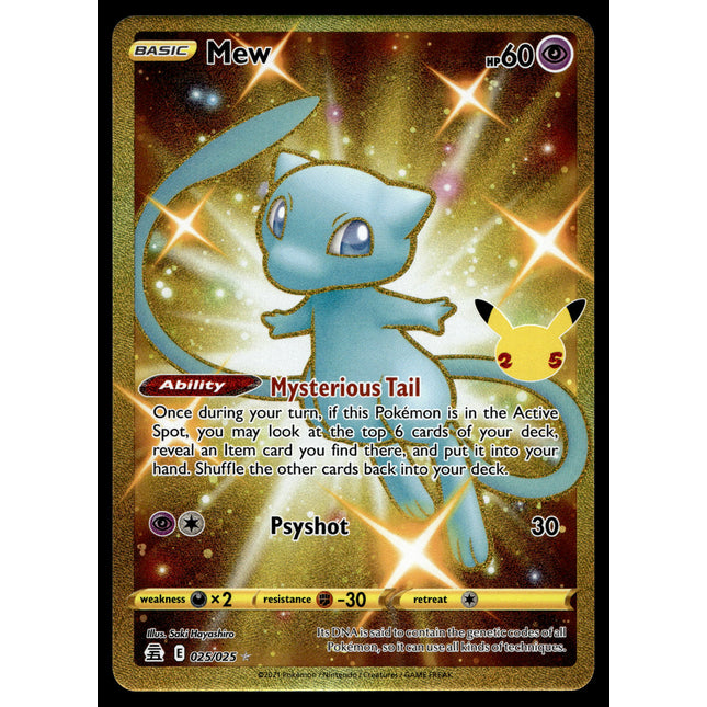 Mew - 025/025 - NM - Secret Rare - Celebrations - Pokemon - A6-77