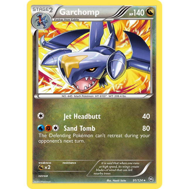 Garchomp (91/124) (Cosmos Holo) (Blister Exclusive) [Black & White: Dragons Exalted]