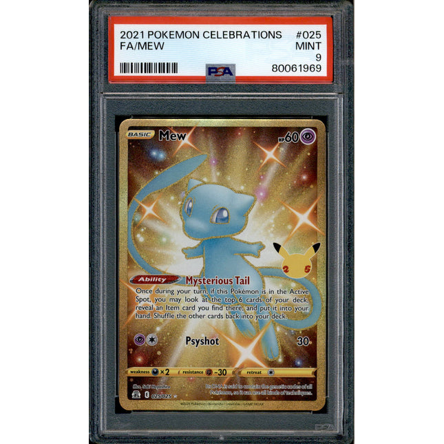 Mew - 025/025 - PSA 9 - Secret Rare - Celebrations - Pokemon - 61969