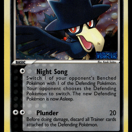 Murkrow - 30/115 - NM - Reverse Holo - Unseen Forces - Pokemon - A9-84