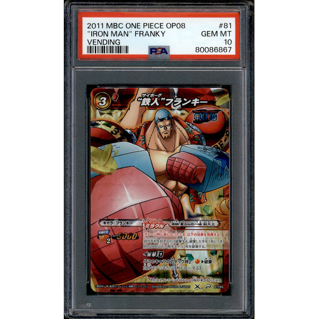 Franky - 81/85 - PSA 10 - Miracle Rare - Miracle Battle Carddass - One Piece - 86867