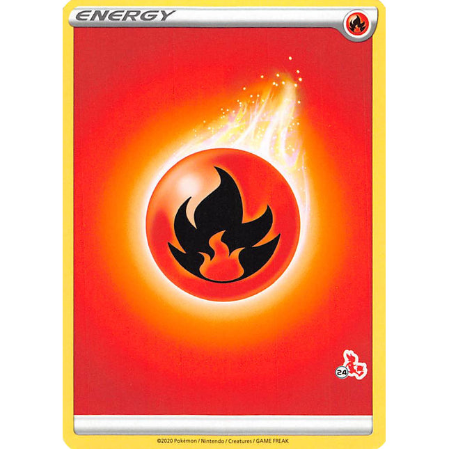 Fire Energy (Cinderace Stamp #24) [Battle Academy 2022]