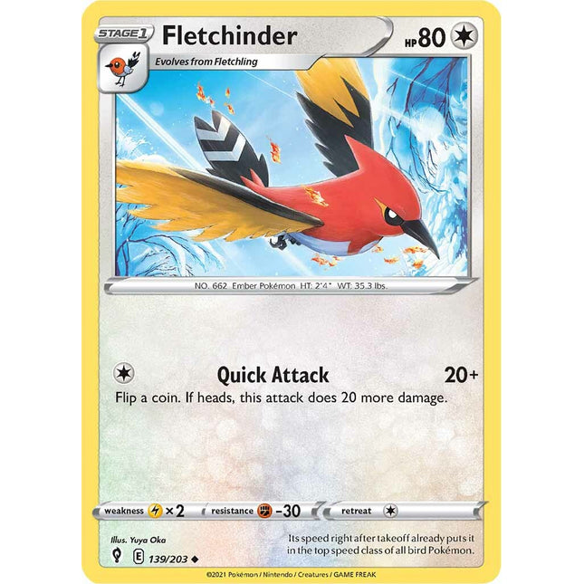 Fletchinder (139/203) [Sword & Shield: Evolving Skies]