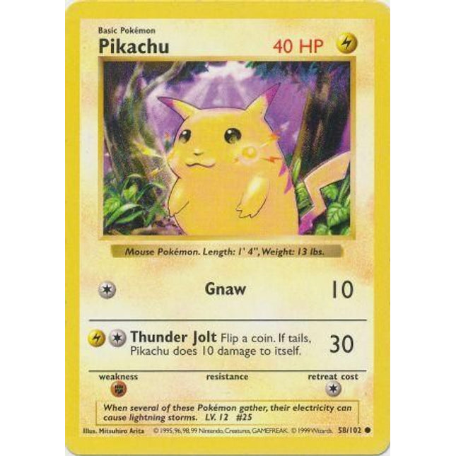 Pikachu (58/102) [Base Set (Shadowless)]